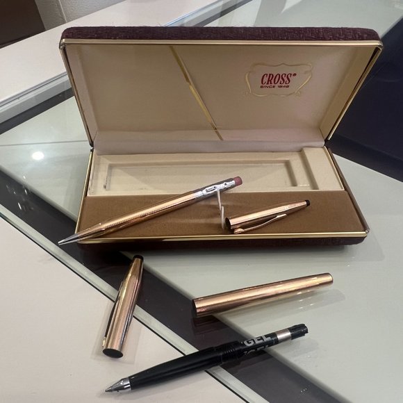 Cross Brand Vintage 14K Gold Filled Rollerball Pen and Pencil Set w/Case! - Picture 3 of 9